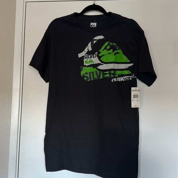 Men’s Quicksilver Medium Black T-shirt - NWT - Picture 1 of 7